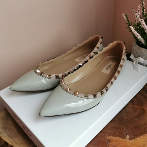Valentino Garavani Rockstud patent leather ballet flats - Picture 8 of 8